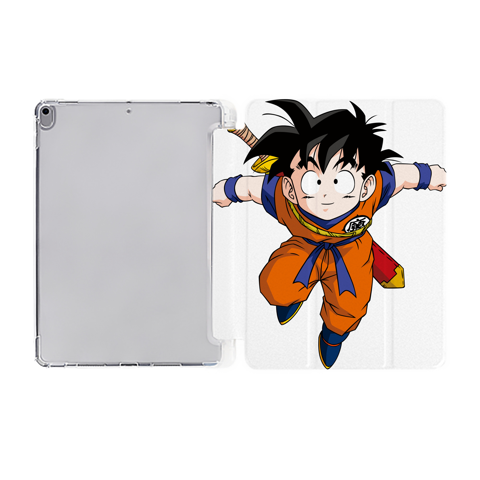 （画像用） ドラゴンボール 孫悟空（そん ごくう）Son Goku カカロット DRAGON BALL Kakarotto IPad ケース ペン収納付き 三つ折りスタンド PUレザー×シリコン 対応機種9.5/10.5/10.9インチ